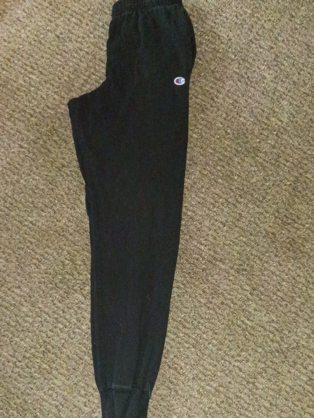 Champion Men's Black Logo Jogger Sweatpants Size Medium